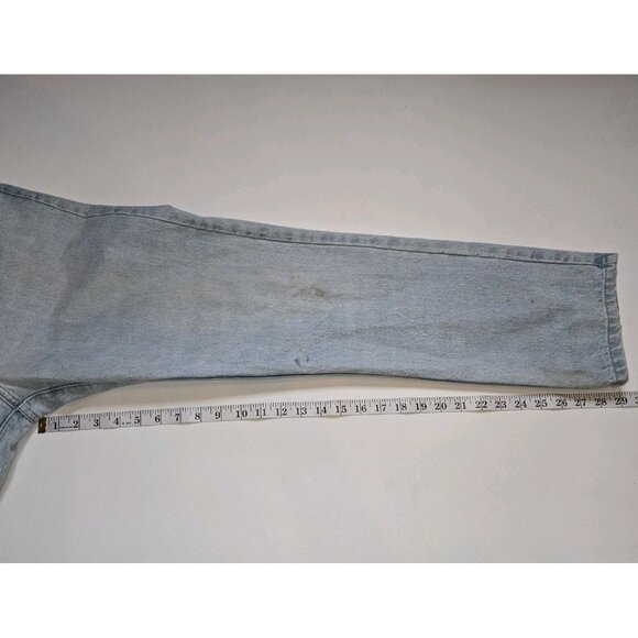 Vintage GUESS Jeans Loose Straight Leg Light Wash 34 X 29 Big Triangle Patch USA - Picture 8 of 12
